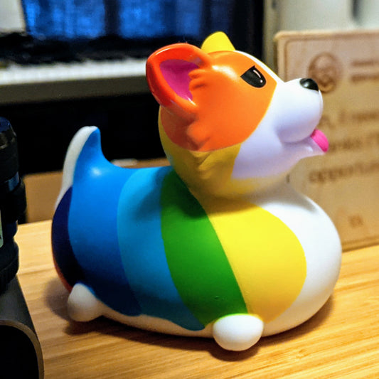 Rainbow Corgi Toy